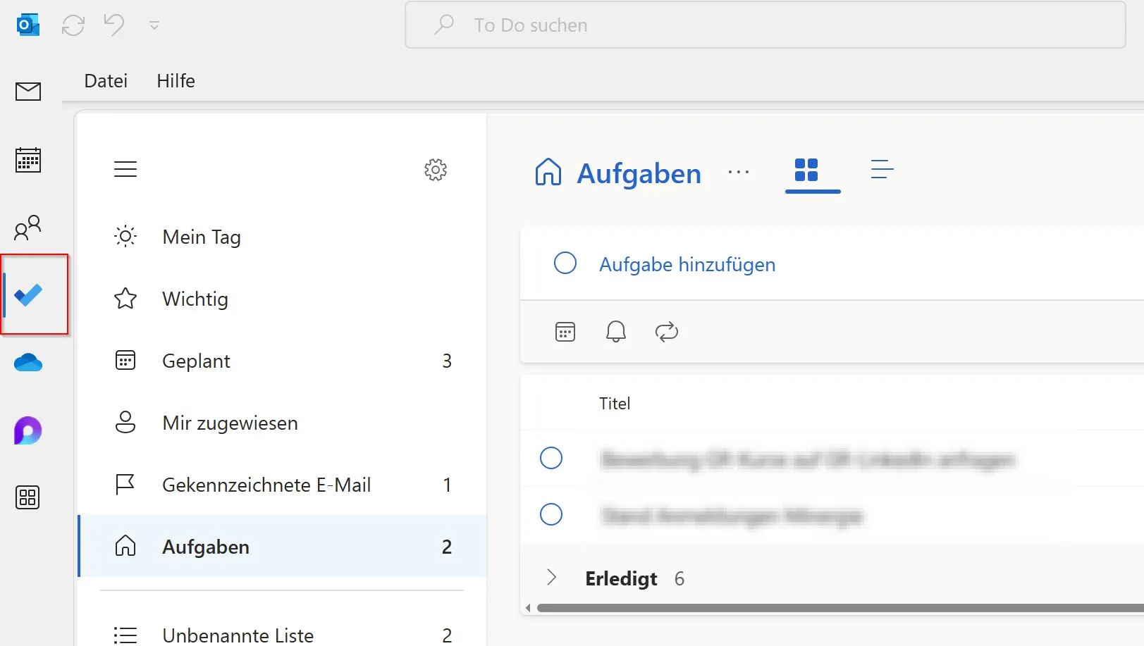 Shortcuts Microsoft Outlook To Do Liste